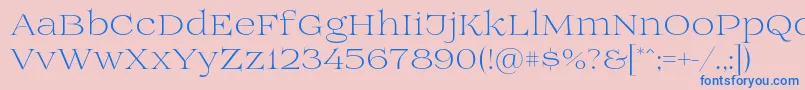 Prida01light Font – Blue Fonts on Pink Background