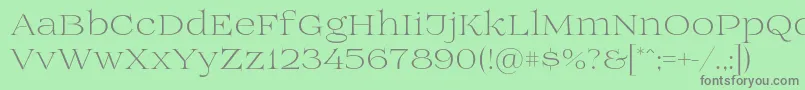 Prida01light Font – Gray Fonts on Green Background