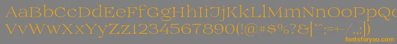 Prida01light Font – Orange Fonts on Gray Background