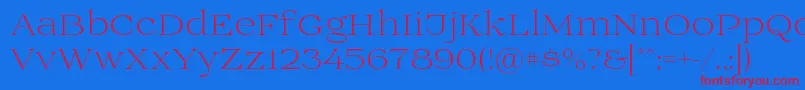 Prida01light Font – Red Fonts on Blue Background