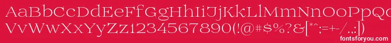 Prida01light Font – White Fonts on Red Background