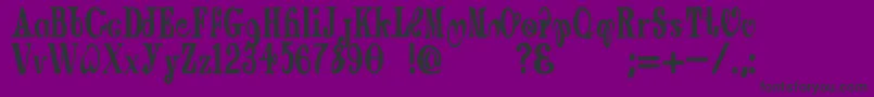 DraggingCanoe Font – Black Fonts on Purple Background