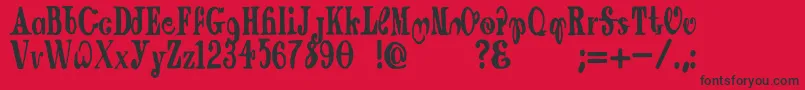 DraggingCanoe Font – Black Fonts on Red Background