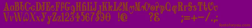 DraggingCanoe Font – Brown Fonts on Purple Background