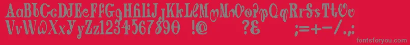 DraggingCanoe Font – Gray Fonts on Red Background