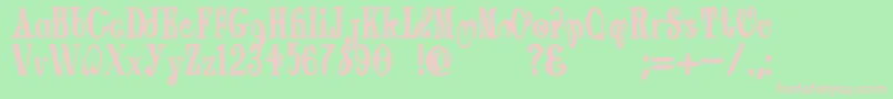 DraggingCanoe Font – Pink Fonts on Green Background