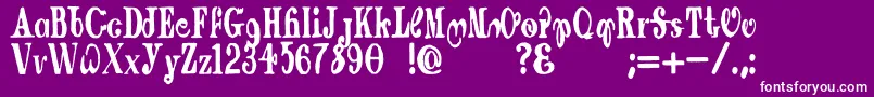 DraggingCanoe Font – White Fonts on Purple Background