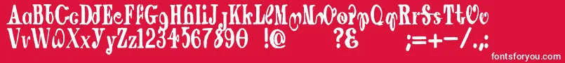 DraggingCanoe Font – White Fonts on Red Background