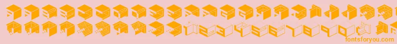 Qbicle1brkmkinv Font – Orange Fonts on Pink Background