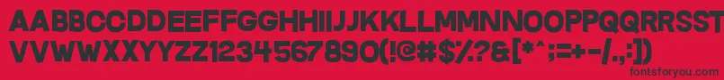 Questrian Font – Black Fonts on Red Background