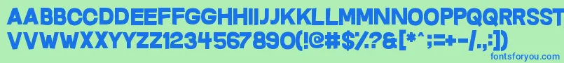 Questrian Font – Blue Fonts on Green Background