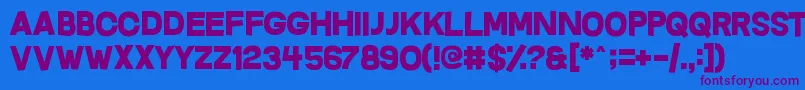 Questrian Font – Purple Fonts on Blue Background