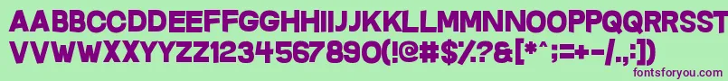 Questrian Font – Purple Fonts on Green Background