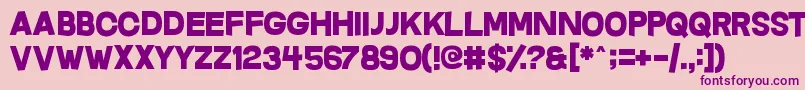 Questrian Font – Purple Fonts on Pink Background