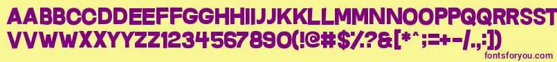 Questrian Font – Purple Fonts on Yellow Background