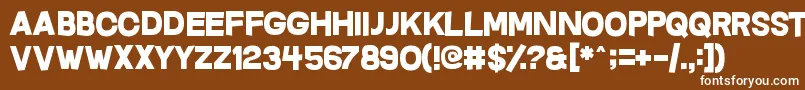 フォントQuestrian – 茶色の背景に白い文字