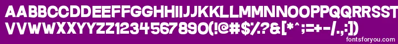 Questrian Font – White Fonts on Purple Background