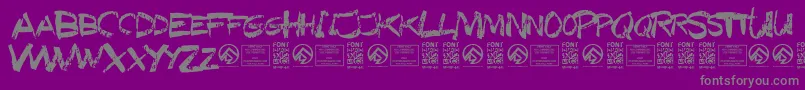 Шрифт TexasslaughterRegular – серые шрифты на фиолетовом фоне