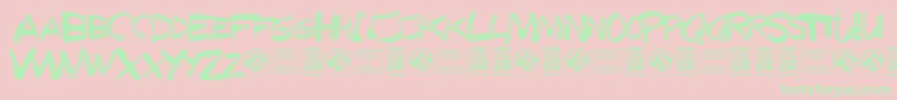 TexasslaughterRegular Font – Green Fonts on Pink Background