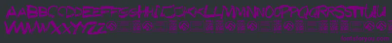 TexasslaughterRegular-Schriftart – Violette Schriften auf schwarzem Hintergrund