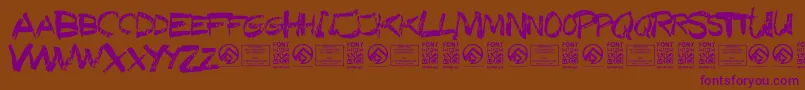 TexasslaughterRegular-Schriftart – Violette Schriften auf braunem Hintergrund