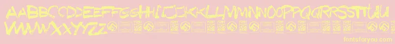 TexasslaughterRegular Font – Yellow Fonts on Pink Background