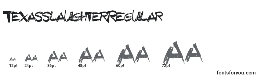 Размеры шрифта TexasslaughterRegular