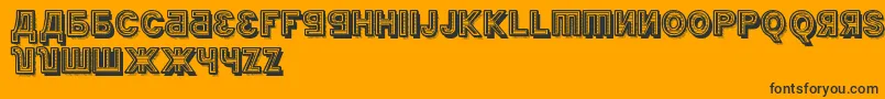 KremlinMinisterBlack3D Font – Black Fonts on Orange Background