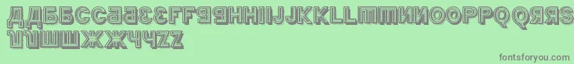 KremlinMinisterBlack3D Font – Gray Fonts on Green Background