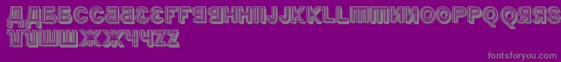 KremlinMinisterBlack3D Font – Gray Fonts on Purple Background