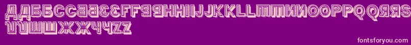 KremlinMinisterBlack3D Font – Pink Fonts on Purple Background