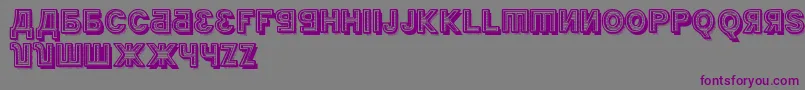 KremlinMinisterBlack3D Font – Purple Fonts on Gray Background