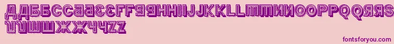 KremlinMinisterBlack3D-Schriftart – Violette Schriften auf rosa Hintergrund