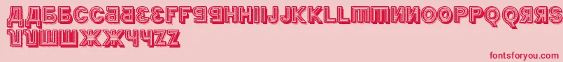 KremlinMinisterBlack3D Font – Red Fonts on Pink Background