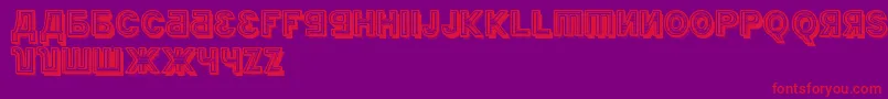 KremlinMinisterBlack3D Font – Red Fonts on Purple Background