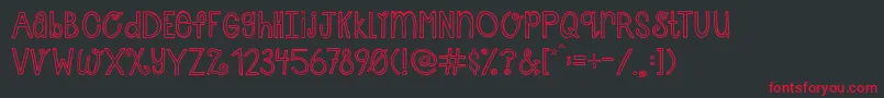 AustieBostCherryCola Font – Red Fonts on Black Background