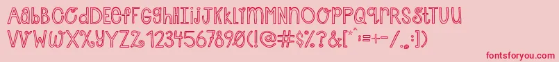 AustieBostCherryCola Font – Red Fonts on Pink Background