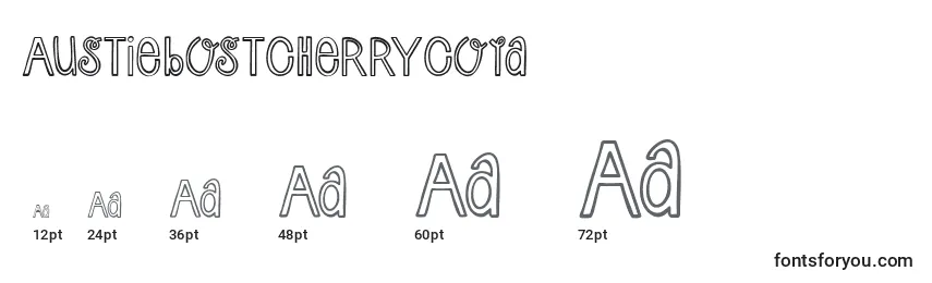 AustieBostCherryCola Font Sizes