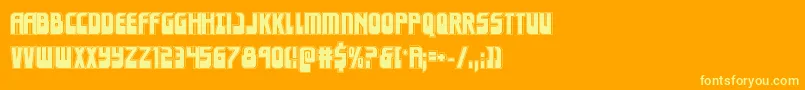 Eldebaranacad Font – Yellow Fonts on Orange Background