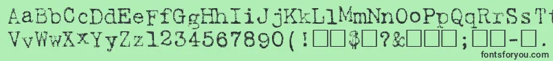 Harting Font – Black Fonts on Green Background