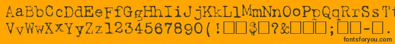 Harting Font – Black Fonts on Orange Background