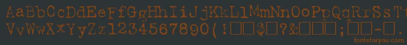 Harting Font – Brown Fonts on Black Background