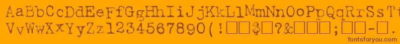 Harting Font – Brown Fonts on Orange Background