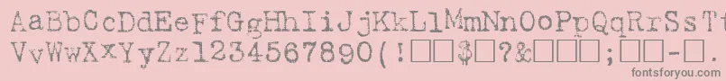 Harting Font – Gray Fonts on Pink Background