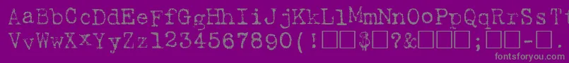 Harting Font – Gray Fonts on Purple Background