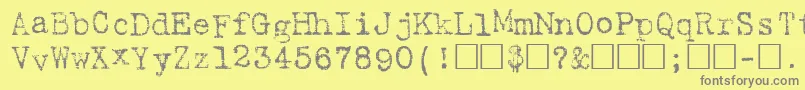Harting Font – Gray Fonts on Yellow Background