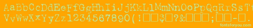 Harting Font – Green Fonts on Orange Background