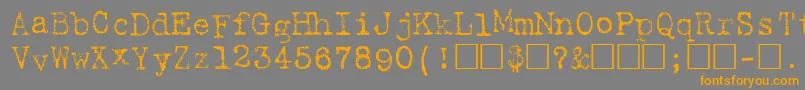 Harting Font – Orange Fonts on Gray Background