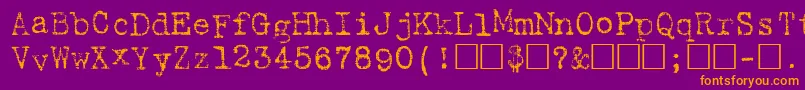 Harting Font – Orange Fonts on Purple Background