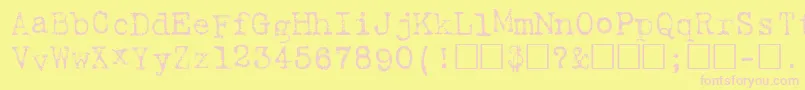 Harting Font – Pink Fonts on Yellow Background